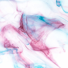 Fototapeta premium Colorful foggy paper texture on the white background, smoky effect for photos and artworks. Chaotic abstract background.