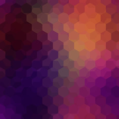 Fototapeta na wymiar Abstract background consisting of brown, purple hexagons. Geometric design for business presentations or web template banner flyer. Vector illustration