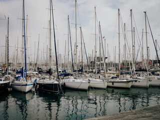 BARCELONA - 31.10.11: View of Marina Port Vell in Barcelona on in Spain.