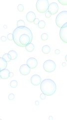 Light blue colored background with purple bubbles. Wallpaper, texture purple balloons. 3D illustration