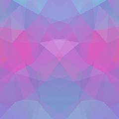 Polygonal vector background. Can be used in cover design, book design, website background. Vector illustration. Pink, blue colors.