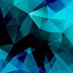 Fototapeta premium Abstract background consisting of blue, black triangles. Geometric design for business presentations or web template banner flyer. Vector illustration