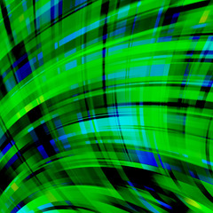 Obraz premium Green smooth light lines background. Green, black colors. Vector illustration.