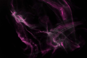 Pink alcohol ink texture with abstract washes and paint stains on the black paper background.	