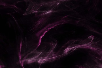 Pink alcohol ink texture with abstract washes and paint stains on the black paper background.	