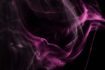 Pink alcohol ink texture with abstract washes and paint stains on the black paper background.	