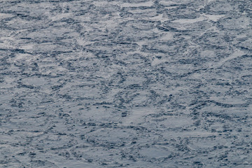 Ice beginning to form on water