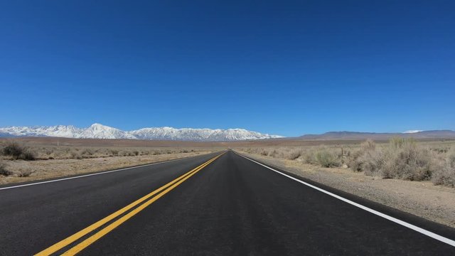 POV Drive at Inyo County and Yosemite in California - travel photography