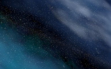 Colorful and beautiful space background. Outer space. Starry outer space texture. 3D illustration