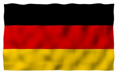 Flag of Germany. Wide format 3D illustration. State symbol of the Federal Republic of Germany. 3D rendering