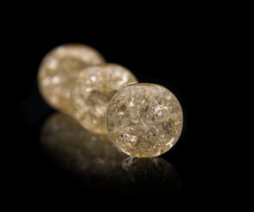 Yellow Quartz Isolated on Black