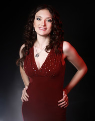Fototapeta premium closeup. portrait of beautiful woman with evening make-up
