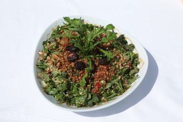 salad on a plate