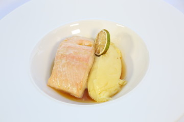 boiled fish and potatoes