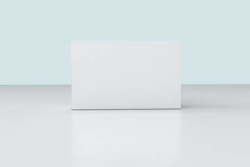 3d rendering, white packing boxes with white background