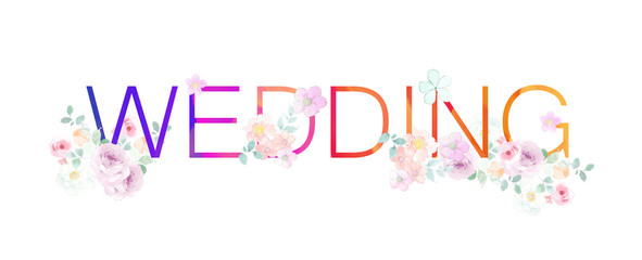 Beautiful watercolor rose peony flower