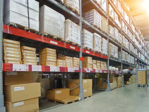 Stock photo for the background.Warehouse for shipping.Warehouse for transportation.