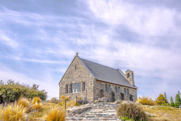 Fototapeta premium テカポ湖の善き羊飼いの教会