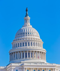 Fototapeta na wymiar United States Capitol building dome in Washington DC
