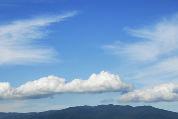 Fototapeta premium 空 雲 山 素材