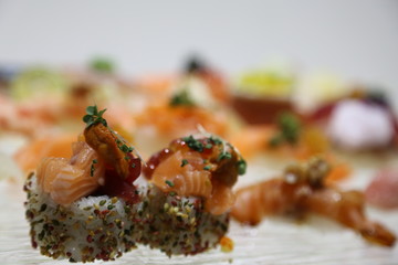 japanese sushi on a plate