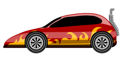 Side view of a racing car. Vector illustration design