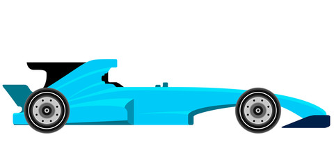 Side view of a formula 1 racing car. Vector illustration design