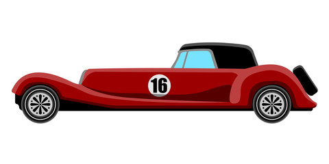 Side view of a classic racing car. Vector illustration design