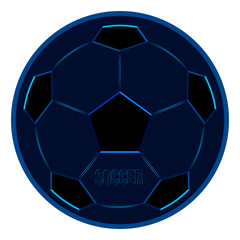 Isolated blue soccer ball. Vector illustration design