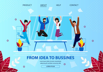 From Idea to Business. Cheerful Businesspeople.