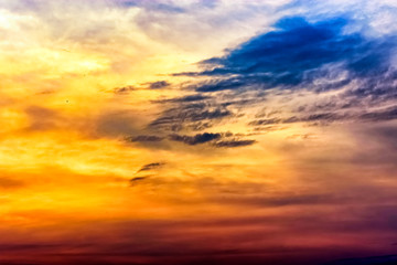 Naklejka na ściany i meble twilight sky color magic with clouds
