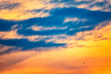 twilight sky color magic with clouds