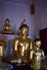 The beauty of Wat Phra Borommathat Chaiya And the old Buddha image At Surat Thani, Thailand