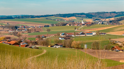 Fototapeta na wymiar Beautiful view near Bad Griesbach-Bavaria-Germany