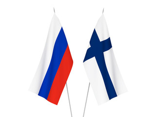 Russia and Finland flags