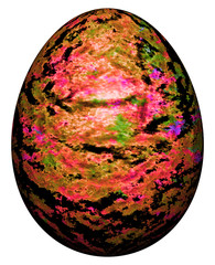 3D Bild - Ei bemalt transparenter Background