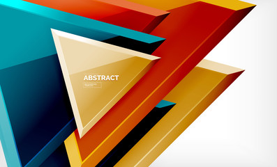 Triangular low poly background design, multicolored triangles