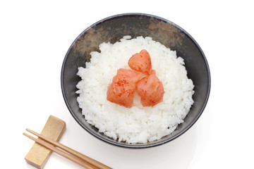 辛子明太子　ご飯