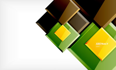 Geometric abstract background, modern square design