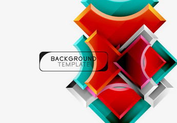 Geometrical 3d shapes background