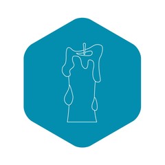 Thick candle icon. Outline illustration of thick candle vector icon for web