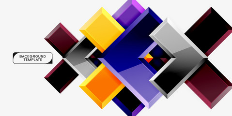 Glossy modern geometric background, abstract arrows composition