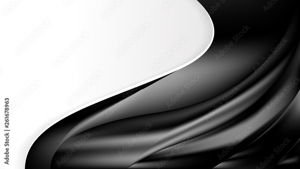 Wall mural abstract black wave business background