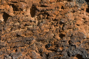 Red brick texture macro closeup