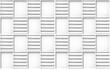 3d rendering. Modern seamless gray wood panel in square frane pattern design texture wall background.