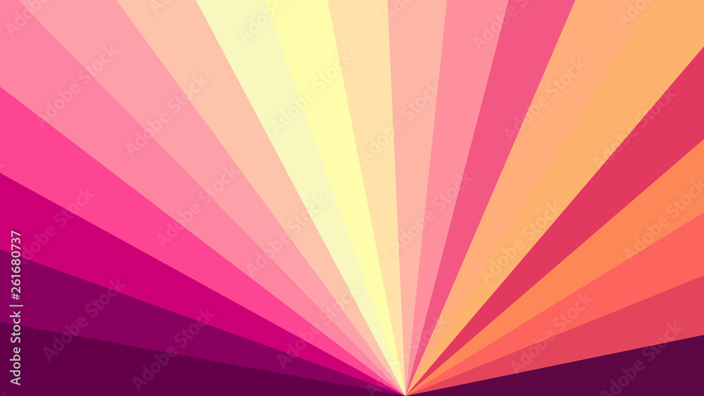 Sticker pink and yellow radial background design