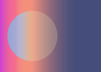 Abstract background using gradients. The circle in the rectangle. Colorful vector background. Horizontal composition A4