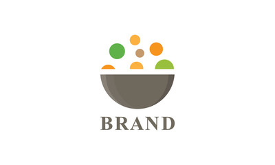 Plant Food Vector Logo. Vegan logo. Vegan logo for sale. Vegan food logo.