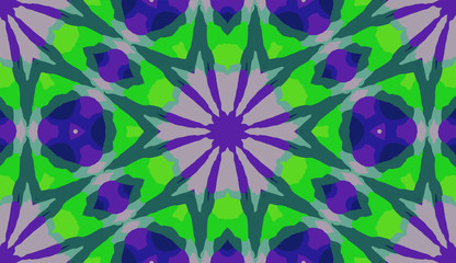 Pattern tile, ornate geometric pattern and abstract colored background