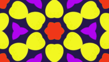 Pattern tile, ornate geometric pattern and abstract colored background